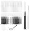 70 PCS Tiny Brushes for Cleaning Small Parts, Shower Head Cleaner Picks, Multiple Showers Heads Cleanings Brushes Set, Tiny Brush for Clean Small Parts (Black White) view 1