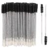 100 Pcs Dual Ended Eyelash Brush Lip Brush, Black Disposable Mascara Wands Lipstick Applicator, Eyebrow Spoolies Brush for Eyelash Extensions view 1