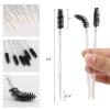 100 Pcs Dual Ended Eyelash Brush Lip Brush, Black Disposable Mascara Wands Lipstick Applicator, Eyebrow Spoolies Brush for Eyelash Extensions view 2