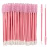 100 Pcs Disposable Mascara Wands Dual Ended Eyelash Brush Lip Brush, Lipstick Applicator Eyebrow Spoolies for Eyelash Extensions, Portable Makeup Brush for Eyebrow, Lip - Pink view 1