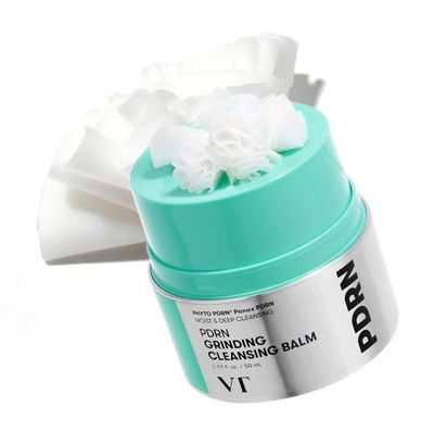VT COSMETICS PDRN Grinding Cleansing Balm, Makeup Remover, Vegan PDRN, Gentle Exfoliator, Hydrating & Nourishing, Korean Skincare 1.69 fl oz / 50 ml