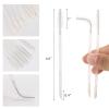 100 Pcs Disposable Mascara Wands Dual Ended Eyelash Brush Lip Brush, Lipstick Applicator Eyebrow Spoolies Brush for Eyelash Extensions - White view 2