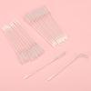 100 Pcs Disposable Mascara Wands Dual Ended Eyelash Brush Lip Brush, Lipstick Applicator Eyebrow Spoolies Brush for Eyelash Extensions - White view 3