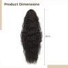 30-Inch Brown Black Wavy Ponytail Hairpiece, Claw Clip Design for Easy Secure Wear, Curly Extension view 2