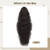 30-Inch Brown Black Wavy Ponytail Hairpiece, Claw Clip Design for Easy Secure Wear, Curly Extension view 3