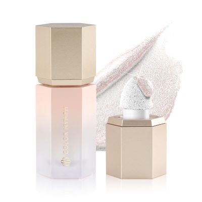 Color Nymph Makeup Highlighter Glitter Stick, Liquid Gel Highlighter For Face Eye Body Chameleon Shimmer Glow Makeup Highlighters With Sponge Tip - 06# Fluorescent Pink