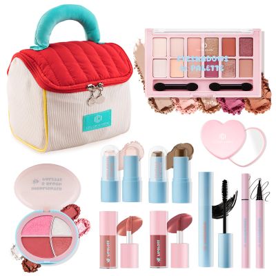 Color Nymph All In One Girls Makeup Kits for Teen Girls & Women Full Kit with Cutie Pie Handbag, Make up Set for Girl with Eyeshadow Blushes Contour Highlighter Lipgloss Mascara Eyeliner and Mirror
