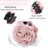 Rose Flower Clips for Women, 2 Pack Large Rose Hair Claw Clips, Floral Hair Clips for Women Girls Thick Hair, Non Slip Strong Hold, 2 Colors view 2