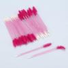 100 Pcs Disposable Mascara Wands Dual Ended Eyelash Brush Lip Brush, Lipstick Applicator Eyebrow Spoolies Brush for Eyelash Extensions - Hotpink view 3