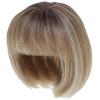 Clip-in Short Hairpiece for Women with Thinning Hair, 10-Inch Synthetic Gold Brown Bangs view 1
