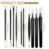40pcs Pimple Popper Tool Kit Stainless Steel Blackhead Remover Tool Comedones Extractor for Forehead Facial Nose Lightweight Acne Needle Tool with Metal Case for Travel Home Use view 2