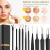 40pcs Pimple Popper Tool Kit Stainless Steel Blackhead Remover Tool Comedones Extractor for Forehead Facial Nose Lightweight Acne Needle Tool with Metal Case for Travel Home Use view 3