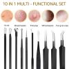 40pcs Pimple Popper Tool Kit Stainless Steel Blackhead Remover Tool Comedones Extractor for Forehead Facial Nose Lightweight Acne Needle Tool with Metal Case for Travel Home Use view 4