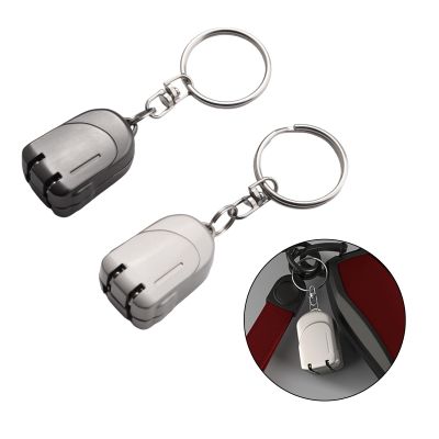 2 Pcs Folding Fingernail Clipper Keychain Set, Compact Travel Nail Clippers, Portable Toenail Scissors Tool for Women Men on The Go Fingernail Clipper Keychain, BlackSilver