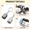 2 Pcs Folding Fingernail Clipper Keychain Set, Compact Travel Nail Clippers, Portable Toenail Scissors Tool for Women Men on The Go Fingernail Clipper Keychain, BlackSilver view 3