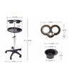 HYgloF Barber Cart Beauty and Hairdressing Products, Hair Dye Racks, Tool Carts, Oil and Paste Baking Bowls, Storage Racks, Carts for Hairdressing Tools view 2