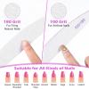 150 Pcs 100/180 Grit Nail Files Bulk, Professional Nail Files 100/180 Grit, Double Sided Emery Boards Reusable Manicure Tools for Acrylic Natural Nails, Home or Salon Use view 3