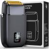 Electric Razor for Men Face, Electric Shavers for Men, Cordless Portable Rechargeable Waterproof Foil Shavers with LED Display, 3 Speeds, Travel Lock for Beard Shaving (Black) view 1