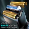 Electric Razor for Men Face, Electric Shavers for Men, Cordless Portable Rechargeable Waterproof Foil Shavers with LED Display, 3 Speeds, Travel Lock for Beard Shaving (Black) view 2