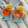 2PCS Mini Cocktails Hair Clips,Cocktails Hair Claw Clips,Acetate Hair Clip for Girls,Small Hair Barrettes Clip for Women (s3) view 3