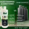 Black Shampoo & Conditioner with Coconut Milk | 2-in-1 Moisturizing Shampoo & Conditioner for Dry, Itchy, or Damaged Hair | Shea Butter, Keratin & Vitamin E | Hydrates, Smooths Frizz, Adds Shine, 16oz view 2