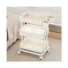 Barber Cart Hair Salon Storage Rack, Beauty Salon Small Cart, Specialized Equipment and Tool Cart for Beauty Salons for Hairdressing Tools(White) view 1