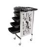 Barber Cart Hairdressing Handcart, Mobile Perm Dyeing Salon Cart, Hair Salon Storage Rack for Hairdressing Tools(White) view 1