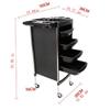 Barber Cart Hairdressing Handcart, Mobile Perm Dyeing Salon Cart, Hair Salon Storage Rack for Hairdressing Tools(White) view 2