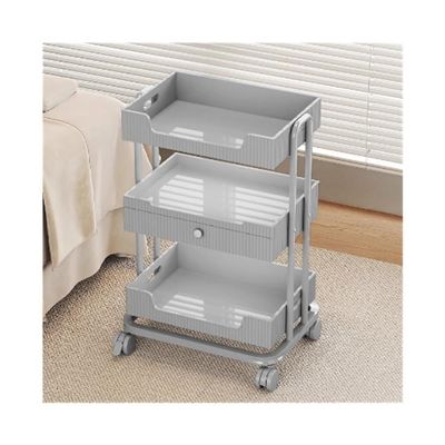 Barber Cart Beauty Salon Trolley, Specialized Equipment and Tools for Beauty Salons, Hair Salon Storage Rack for Hairdressing Tools(Gris)