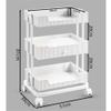 Barber Cart Hair Salon Storage Rack, Beauty Salon Small Cart, Specialized Equipment and Tool Cart for Beauty Salons for Hairdressing Tools(Gris) view 2