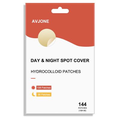 AVJONE Pimple Patches for Face, Hydrocolloid Acne Patches with Tea Tree Oil, pimple stickers for Breakouts, Absorbs Zits, Invisible Spot Cover and Blemish -(144 Patches)