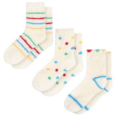 3 Pairs Aloe Socks Moisturizing Socks Overnight for Dry Cracked Feet, Cute Fuzzy Aloe Infused Sock Spa Sock for Christmas Women, Non Slip Coral Fleece for Softening, Care After Pedicure