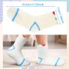 3 Pairs Aloe Socks Moisturizing Socks Overnight for Dry Cracked Feet, Cute Fuzzy Aloe Infused Sock Spa Sock for Christmas Women, Non Slip Coral Fleece for Softening, Care After Pedicure view 2