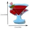 2PCS Mini Cocktails Hair Clips,Cocktails Hair Claw Clips,Acetate Hair Clip for Girls,Small Hair Barrettes Clip for Women (s4) view 2
