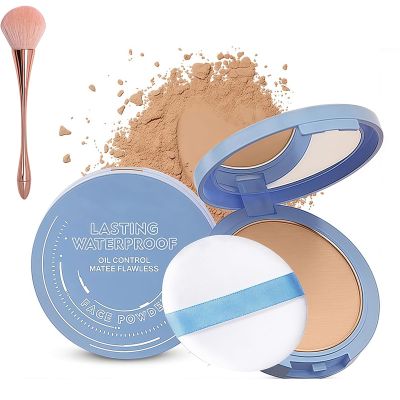 Beauty Powder Cake for Makeup Hold,Face Powder Lasting Waterproof Sets Makeup,Oil Control Matte Perfection Pressed Powders,Smooth Fine Lines for Flawless Lightweight Finish (#05)