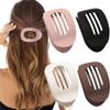 Ouliget Flat Hair Clips for Women,French Durable Non-Slip Claw Clips for Thick Curly Hair,Matte Strong Hold Flat Claw Clips Suitable for Driving Travel Work,4 Pieces view 1