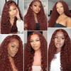 Color #33 Human Hair Bundles Copper Red Deep Wave Bundle 24 26 28 Inch Brazilian Virgin Hair 3 Bundles Reddish Brown Deep Wave Bundle Hair Weave 300g view 2