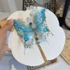 Enchanting Chinese Vintage Butterfly Fairy Hairpin - Flowing Tassel Hair Accessory, Elegant National Style Hair Clip for Stunning Looks (blue) view 2