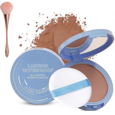 Beauty Powder Cake for Makeup Hold,Face Powder Lasting Waterproof Sets Makeup,Oil Control Matte Perfection Pressed Powders,Smooth Fine Lines for Flawless Lightweight Finish (#07)