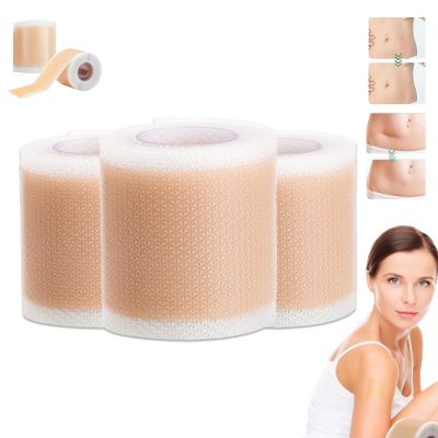 Qurlon Lejuv Silicone Patches, Reusable Medical-Grade Lejuv Silicone Face Tape, 1.6in X 4.7ft Lejuv Overnight Beauty Patches for Forehead, Eyes, Mouth, Neck, Cut to Fit (3PCS)