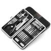 18pcs Manicure Nail Clipper Set Household Stainless Steel Ear Spoon Nail Clippers Manicure Tool Pedicure Nail Scissor,Black view 1