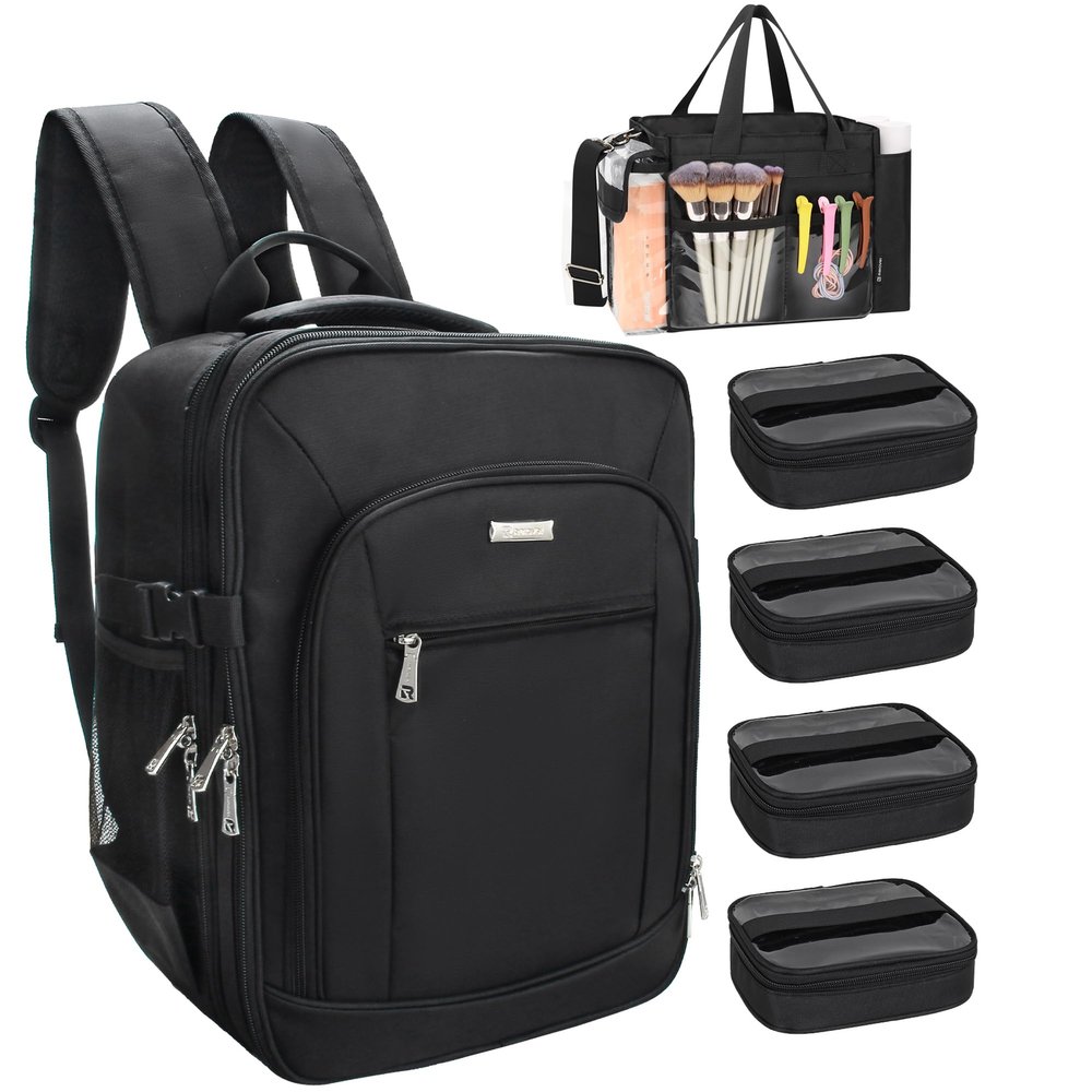Makeup Backpack Makeup Artist Bag Professional Extra Large Cosmetic Bag Travel Makeup Bag Small Cosmetic Touch-Up Kit Multi Pocket Design