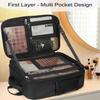 Makeup Backpack Makeup Artist Bag Professional Extra Large Cosmetic Bag Travel Makeup Bag Small Cosmetic Touch-Up Kit Multi Pocket Design view 2