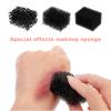 12 Pcs Stipple Sponges, Cosplay Makeup Sponge, Special Effects Makeup Sponges for Texture, Beard, Freckle, Christmas Party SFX Halloween Makeups, Black view 4