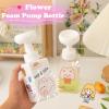 250/450ml Cute Flower Shape Foaming Hand Soap Dispenser, Refillable Empty Foam Soap Bottle, for Home Bathroom view 4
