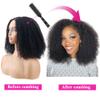 Homgoss Afro Kinky Curly Human Hair Wigs Upgrade V Part Wigs With Drawstring,200% Density Wear And Go Glueless Wig Human Hair Full Head Clip Ins Half Wig(26 Inch,Natural Color) view 2