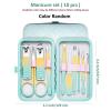 YUSIWOAL Nail Clippers Set, 7-18Pcs/Set Nail Cutter Set Stainless Steel Nail Clippers Set with Folding Bag Manicure Kits Scissors Makeup Beauty Tool,Personal Care Set,10(10 pcs) view 3