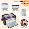 Skonsati Custom Cheer Makeup Bag Cheerleader Gifts Personalized Travel Toiletry Pouch Portable Cosmetic Organizer for Cheerleaders Makeup Bag, Glitter Rainbow view 3