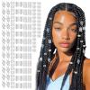 120Pcs Silver Hair Cuffs Charms Rings for Braids, Silver Hair Jewelry Clips for Braids, Dreadlock Accessories for Braid Women Men Festival Pirate Jewelry Decorations view 1
