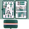 YUSIWOAL Nail Clippers Set with Folding Bag Manicure Kits Scissors Set Nail Cutter Set Stainless Steel Makeup Beauty Tool,Green 19 pcs(Green 19 Pcs) view 1
